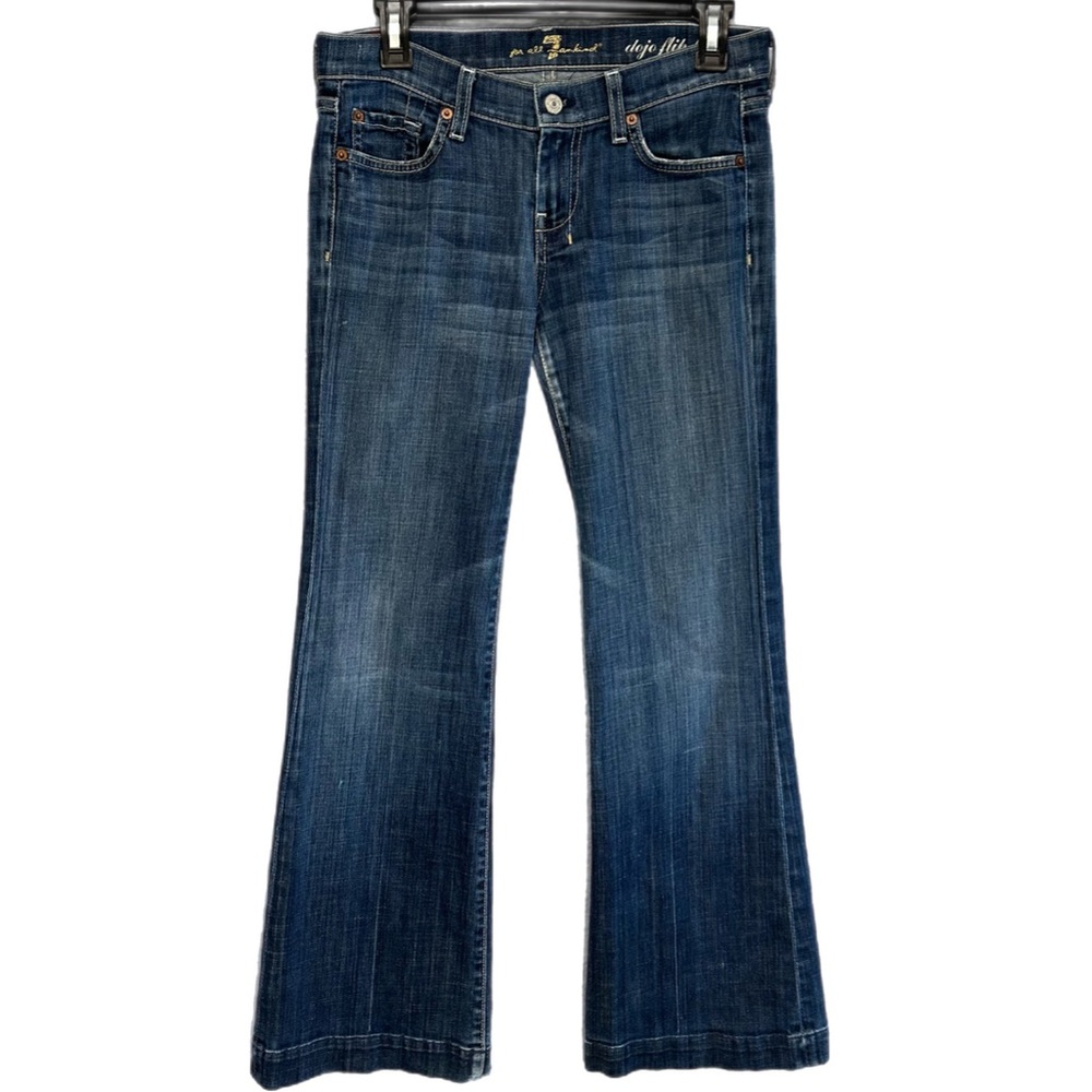 7 For All Mankind DOJO Flip Flop SIZE 26 SMALL STAIN ON FRONT LEG